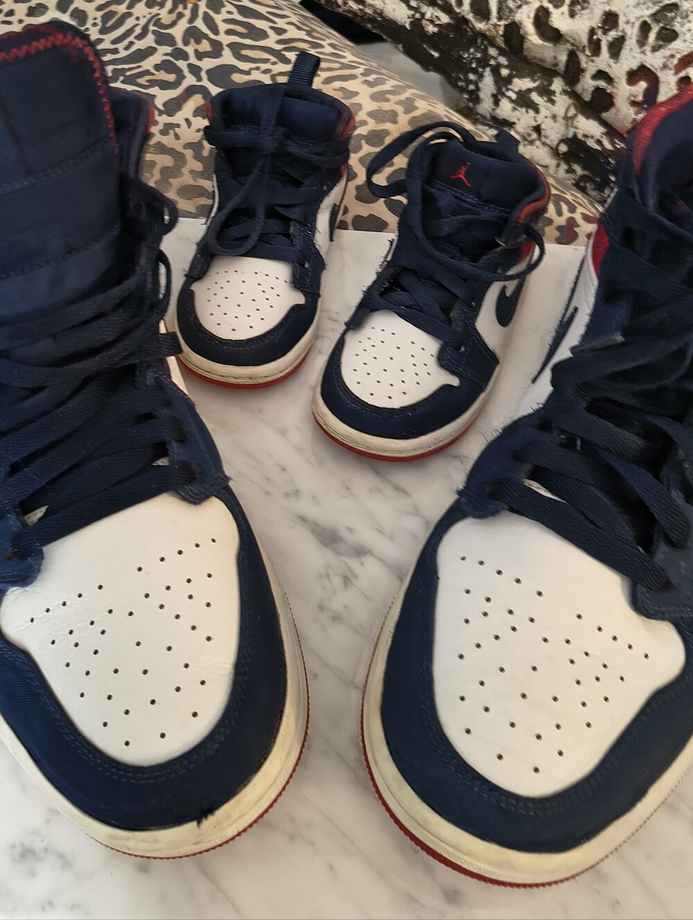 Air Jordan 1 Mid SE Olympic USA Matching Set Men's 10 & Toddler 7C